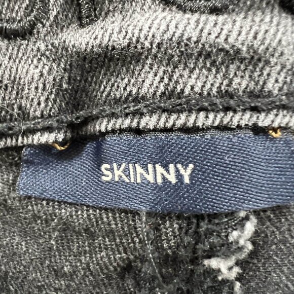 Aeropostale Jeans Womens Size 38 Black Skinny Distressed High Rise Stretch - Picture 5 of 14